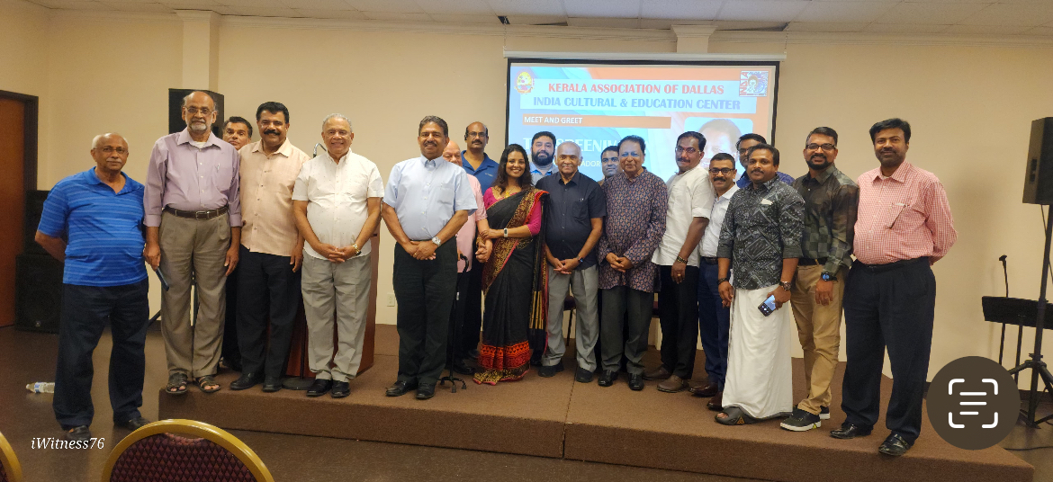 ടി.പി. ശ്രീനിവാസനു കേരള അസോസിയേഷൻ ഓഫ് ഡാളസ് സ്വീകരണം നൽകി