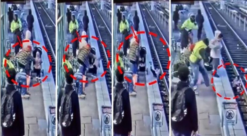 മൂന്നു വയസുകാരിയെ ട്രെയിന്‍ ട്രാക്കിലേക്ക് തള്ളിയിട്ട അമേരിക്കന്‍ യുവതി അറസ്റ്റില്‍