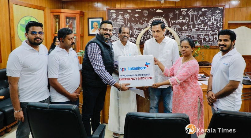 വയനാട് ദുരിത ബാധിതർക്ക് ഒരു കോടി രൂപയുടെ അടിയന്തര മരുന്നുകൾ കൈമാറി വിപിഎസ് ലേക്‌ഷോർ