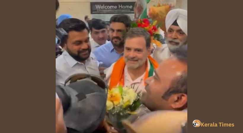 രാഹുൽ ഗാന്ധിക്ക്  ഡാളസ്  അന്താരാഷ്‌ട്ര വിമാനത്താവളത്തിൽ ഊഷ്മള സ്വീകരണം