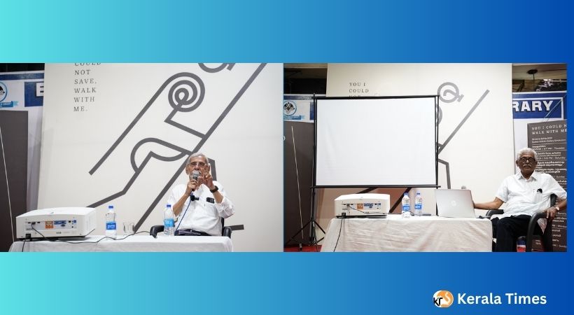 ഗാന്ധിജിയെ വരയ്ക്കാനും എളുപ്പമെന്ന് ഇ പി ഉണ്ണി; ഗാന്ധിജിയെ സ്വാധീനിച്ച എഴുത്തുകാരെപ്പറ്റി എ്ന് എസ് മാധവന്.