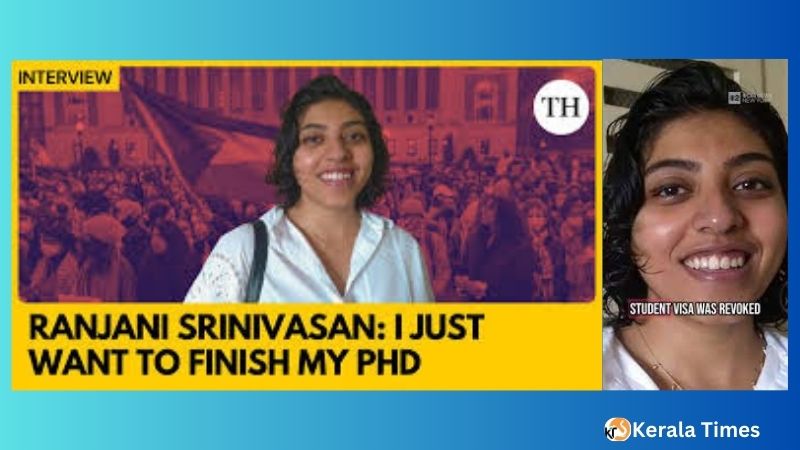 യുഎസ് ഭീകരവാദ ആരോപണങ്ങൾ നിഷേധിച്ചു അമേരിക്കയിൽ നിന്ന് പലായനം ചെയ്ത ഇന്ത്യൻവിദ്യാർത്ഥിനി രഞ്ജനി ശ്രീനിവാസൻ.