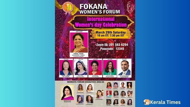 ഫൊക്കാന വിമൻസ് ഫോറം സംഘടിപ്പിക്കുന്ന വിമൻസ് ഡേ പ്രോഗ്രാമിന്റെ ഒരുക്കങ്ങൾ പൂർത്തിയായി.