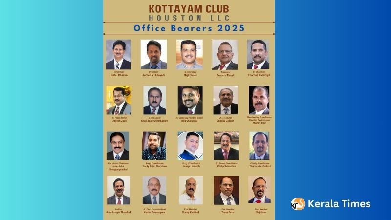 ഹൂസ്റ്റൺ കോട്ടയം ക്ലബിന് പരിചയ സമ്പന്നരുടെയും യുവാക്കളുടെയും ശക്തമായ നേതൃ നിര
