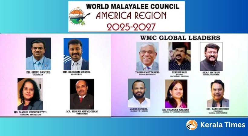 അമേരിക്ക റീജണിൽ വേൾഡ് മലയാളി കൗൺസിലിന് പുതിയ നേതൃത്വം