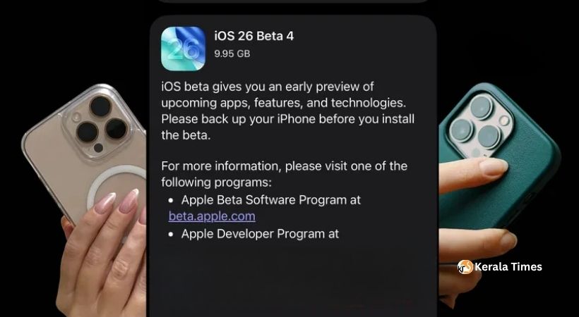 ആപ്പിള്‍ iOS 26 ബീറ്റ 4 പുറത്തിറക്കി; ലിക്വിഡ് ഗ്ലാസ് ലുക്ക് തിരിച്ചെത്തി, അറിയിപ്പുകള്‍ കൂടുതല്‍ സൂക്ഷ്മം