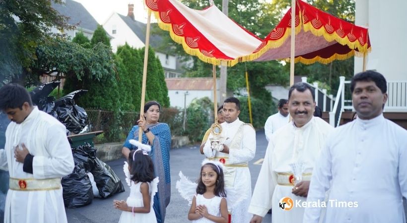 റോക്‌ലാൻഡ് സെന്റ് .മേരീസ് ക്നാനായ  കത്തോലിക്കാ പള്ളിയിൽ പരി .കന്യാ മറിയത്തിന്റെ  ഭക്തി നിർഭരമായ തിരുനാൾ വർണാഭമായി