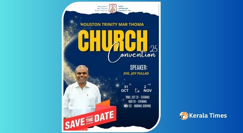 ട്രിനിറ്റി മാർത്തോമാ ഇടവക കൺവെൻഷൻ ഒക്ടോബർ  31 മുതൽ – സുവിശേഷകൻ ജോയ് പുല്ലാട് തിരുവചന സന്ദേശം നൽകും