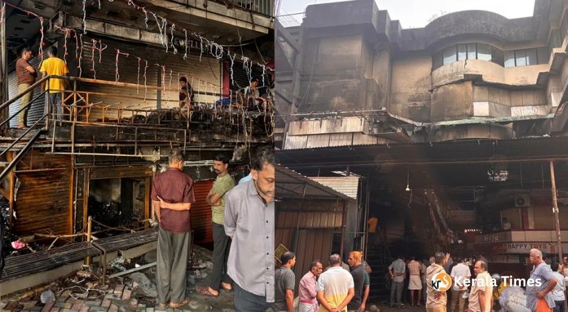 കൊച്ചി ബ്രോഡ്‌വേയിൽ വൻ തീപിടിത്തം; പത്തിലേറെ കടകൾ കത്തിനശിച്ചു