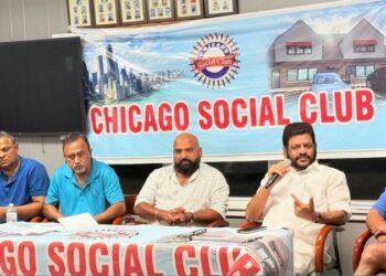 ചിക്കാഗോ സോഷ്യൽ ക്ലബ് വടംവലി ഉദ്ഘാടകൻ വി. കെ. ശ്രീകണ്ഠൻ എം.പി. സോഷ്യൽ ക്ലബ് സന്ദർശിച്ചു