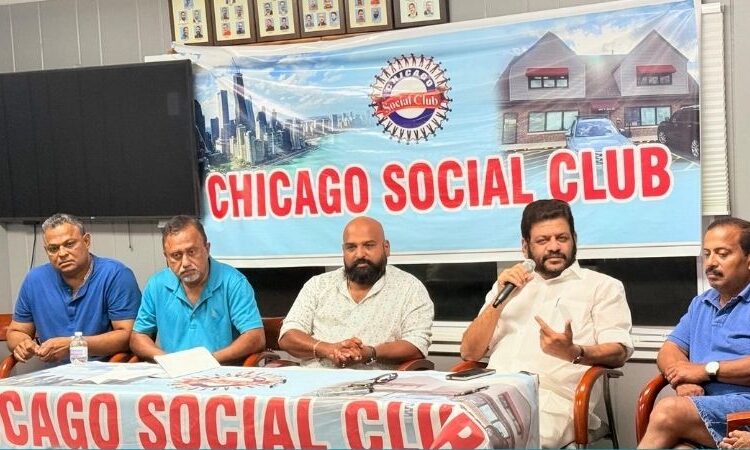 ചിക്കാഗോ സോഷ്യൽ ക്ലബ് വടംവലി ഉദ്ഘാടകൻ വി. കെ. ശ്രീകണ്ഠൻ എം.പി. സോഷ്യൽ ക്ലബ് സന്ദർശിച്ചു