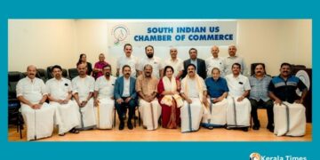 ജോസ് കെ. മാണിക്കും നിഷാ ജോസിനും സൗത്ത് ഇന്ത്യൻ യു.എസ്. ചേംബർ ഓഫ് കൊമേഴ്‌സിന്റെ ഗംഭീര സ്വീകരണം